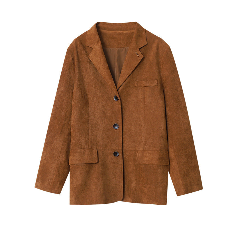 Siena | Eleganter Blazer aus Wildlederimitat für Frauen