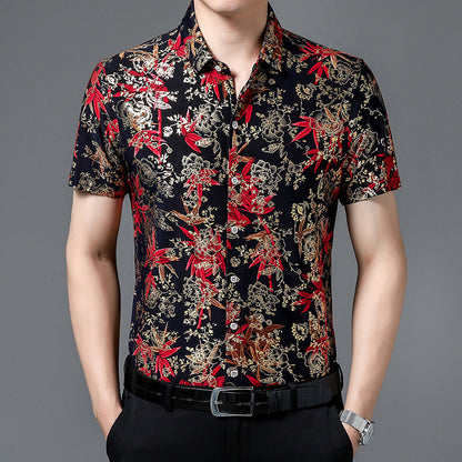 Xander | Herrenhemd mit auffälligem Blumenmuster